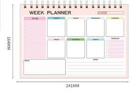 2025 Daily Weekly Planner Custom Printing Students Notebooks 2024-2025 Journals Agendas for School  Business (Pink,104pages&A5) rožinė