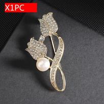 Stylish Tulip-Shaped Brooches, an Ideal Embellishment for Women'S Outfits auksinė