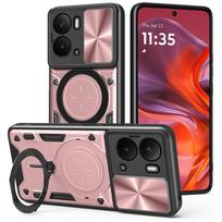 Protective Cover For Realme 14 5G 14T Realme P3 Ultra Case With Ring Stand Holder Lens Protection Fundas Coque Capa realme P3 rožinio aukso spalvos