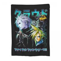 Cloud Strife Final Fantasy 7 Blanket Flannel Autumn/Winter Portable Ultra-Soft Throw Blankets for Bed Car Plush Thin Quilt Size: 75*100cm, Weight: 230 GSM