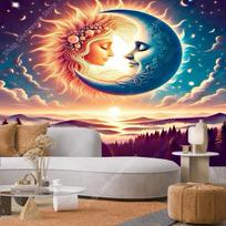 Sun Moon Mandala Tapestry Wall Hanging for Hippie Room Decor Aesthetics Bohemian Witchcraft  Home Wall Decor Ramadan Tapestries 100X70CM