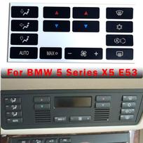 1 rinkinys Automobilio klimato kontrolės oro kondicionieriaus jungiklio mygtukų dangteliai, skirti BMW X5 E53 1999-2006 E39 1996-2002 white