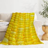 Macaroni Couch Decor Blanket Novelty Food Style Flannel Throw Blanket Super Soft Funny Realistic Food Print Warm Plush Blankets Size: 75*100cm, Weight: 230 GSM