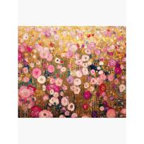 Gustavo Klimto gobelenas Rožinių gėlių sodas 100X70CM beige