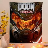 Game D-DoomS E-Eternal Printed Large Wall Tapestry Indian Buddha Wall Decoration Witchcraft Bohemian Hippie Wall Art Decor 100X70CM