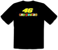 46 The Doctor Valentino Rossi Pilot Black Tshirt 105 S yellow