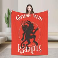 Linksmų Krampus Siaubo Antklodė Kokybiška Super Šilta Mesti Antklodę Pavasario Kelionėms Biuro Namų Dekoras Naujiena Lovatiesė 75X95CM