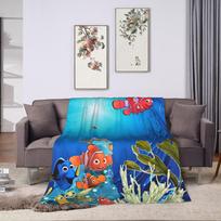 Minkštas pledas Iškylai Finding Nemo Animacinis Jūros Pasaulis Mesti pledą Flanelinis patalynės uždangalas Namų dekoravimui Raštas Sofos lovos uždangalas 75X95CM