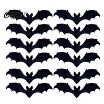 Waterproof PVC Bat Decorations Halloween Wall Decals, Self Adhesive Room Stickers, Double Layer Spooky Creative Art for Mysterious Party Atmosphere