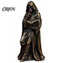 Creepy Desk Ornament Gothic Grim Reaper Bookshelf Statue, Dark Academia Shelf Decor, Vintage Spooky Occult Desktop Artistic Horror Sculpture Figurine,