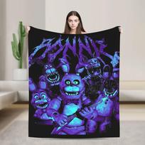 Fnaf At Freddys Antklodė Vilnos Spausdinta Bonnie Metalo Parodija Kvėpuojanti Itin Minkšta Mesti Antklodės Lovai Kelionėms Lovos Patalynė Mesti Antklodės 75X95CM