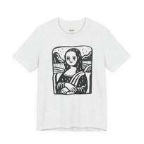 Funny Mona Lisa Shirt, Vintage Renaissance Art Tee, Leonardo Inspired Graphic T Shirt, Museum Lover Gift, Retro Art Humor Tee M