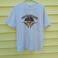 Pirate Skull T-Shirt XL BAD TO THE BONE Antigua West Indies Y2K Biker Bikercore S įvairiaspalvis