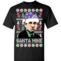 The Office Santa Mike Tee Shirt Ugly Christmas TShirt Woman Man High Quality Cotton Shortsleev Ropa Hombre Camisetas S įvairiaspalvis