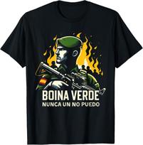 Green Beret GOE Spanish Army Spain Military T-shirt Short Sleeve Casual 100% Cotton Shift S įvairiaspalvis