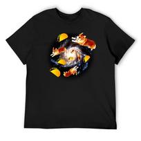 Corgi Taco Galaxy - Funny Corgi T-Shirt Hippie Clothes Baggy Shirts Blouse Vintage Mens Cotton T Shirts S įvairiaspalvis