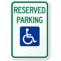 Ada Handicap Reserved Parking Weatherproof Aluminum Wall Sign Accessibility Decor Holiday Gift