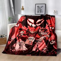 Helluva Boss Blitzo Adult Animation Soft Plush Blanket,Flannel Blanket Throw Blanket for Living Room Bedroom Bed Sofa Picnic Kid Size: 75*100cm, Weight: 230 GSM