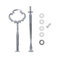 Torto padėklas Stovas Europos stiliaus Auksinis Sidabrinis 2/3 pakopų Silver Double Layer