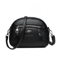 Women's New Crossbody Bag Soft Leather Texture Messenger Bag Fashionable Small Square Middle Aged Mom Shoulder Handbag 21cm 16cm 9cm