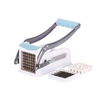 French Fry Cutter Manual Cutting Potato Slicer Portable Home Stainless Steel Cutting Potato Machine Kitchen Vegetable Cutter mėlyna