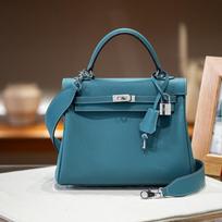 Inner Seam Top Layer Cowhide Togo Leather Bag With Double Shoulder Straps (H09-2528KL) 25x10x18cm