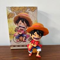 13cm Anime Figūrėlė One Piece Monkey D Luffy Roronoa Zoro Kawaii Žaislai Q Figūrinis Nendoroid Automobilio Dekoracija PVC Modelis Dovana raudona