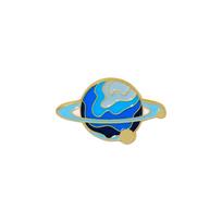 New Space Planet Enamel Brooches Galaxy Venus Jupiter Saturn Mars Mercury Earth Shaped Pins