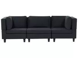 Trivietė modulinė sofa UNSTAD juoda