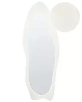 Sieninis veidrodis REIGNY 57 cm 160 cm, veliūrinis, baltas