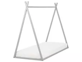 Vaikiška lova tipi iš pušies medienos SAURAT 90 x 200 cm pilka