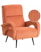 Fotel SVALOV, velvetinis, oranžinis
