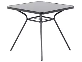 Bistro stalas LIVO 80 cm 80 cm Stiklas Juodas