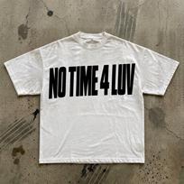 NO TIME 4 LUV T-Shirt | Typographic Statement Tee, Minimal Streetwear M