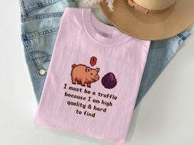 Stardew Valley Shirt Pig Truffle Pixel Art Video Game Tee Gamer Gift Stardewvalley Merch Indie Game Funny Shirt Cozy Gaming Pelican Town S