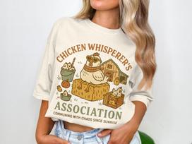 Chicken Whisperer T Shirt, Stardew Valley Shirt, Gamer Gift, Stardew Valley Merch, Cozy Gaming Shirt, Funny Chicken Shirt, Video Game Tee S