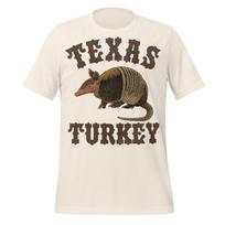 Armadillo Travel T-Shirt: Retro Texas Turkey Design - Cotton Tee 4XL