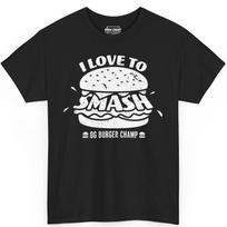 Smash Burger T-shirt, Hamburger Lover Tee, Culinary Gift, Foodie Clothing, Chef Shirt, Cooking Apparel XL