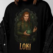 Loki T-Shirt | Norse Mythology | Vintage Norse God Tee S