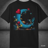 Surreal Chihuahua & Skeleton Shirt, Heart Balloon Shirt, Celestial Moon Dog Lover Tee, Comfort Colors 2XL