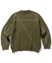 Mass Known Cross Incision Line Knit Mftnt001-Ov Olive/L