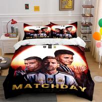Soccer-Themed Bedding Matchday Design  Bedding set (1 duvet cover, 2 pillowcases, duvet not included) 135x200cm
