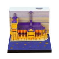 Notre-Dame De Paris 3D Memo Pad Custom Building Block Notepad Desk Decoration Kawaii School Office Stationery Luxury Gifts Items (as the picture,M)