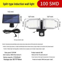 Split Solar Outdoor Double-Head Wall Lamp