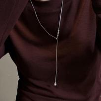 Light Luxury Herringbone Chain Necklace Hypoallergenic 925 Sterling Silver Sweater Chain Necklace for Women Length:82 cm;chain thinckness:1.6mm sidabras