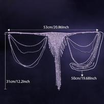 Drop Shipping Crystal Thong Body Chain Jewelry Bikini Waist Chains Bodysuit Lingerie