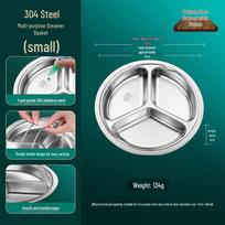 Bozhen Master Chef 304 Stainless Steel Divided Steaming Plate