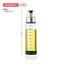 Glass Oil Dispenser with Automatic Opening And Closing, Leak-Proof Oil Bottle Container Small Sesame Oil Soy Sauce Vinegar Bottle Seasoning Bottle