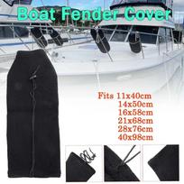 Black Velvet Boat Fender Covers Anti-UV Salt Protection Sun Snow Ice Frost Protector For Marine Bumper Boat Yacht Sailing 11x40cm