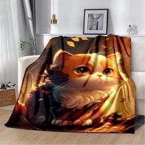 29 style Cartoon Cute Calico Cat,Persian Cat,Ragdoll Blanket,Soft Throw Blanket for Home Bedroom Bed Sofa Cover Blanket Kids Size: 75*100cm, Weight: 230 GSM